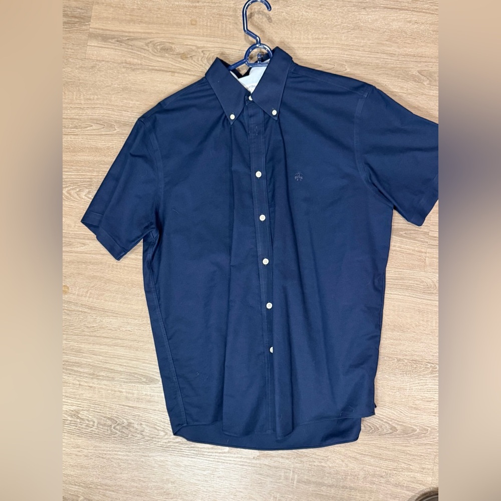 Brooks Brothers Navy Blue Short Sleeve Button-Down Shirt